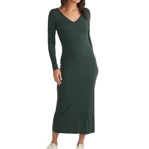 Marine Layer Lexi Rib V-Neck Maxi Dress size M